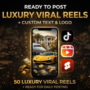 I will deliver ready to post luxury viral reels with custom text logo music